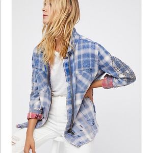FREW PEOPLE ‘DECONSTRUCTED SHIRT JACKET’ FLANNEL